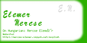 elemer mercse business card